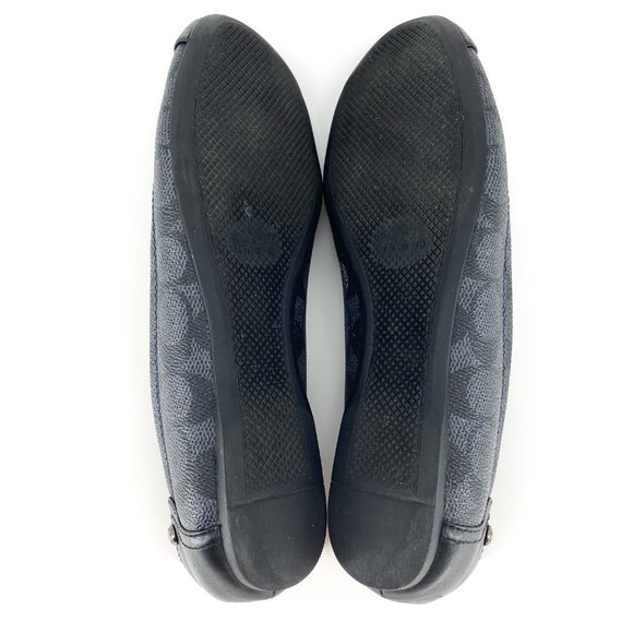 COACH Chelsea Black Smoke Signature Ballet Flats - Picture 13 of 16